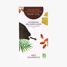 Le chocolat sans sucres ajoutés, République Dominicaine noir 70 % NéoGourmets