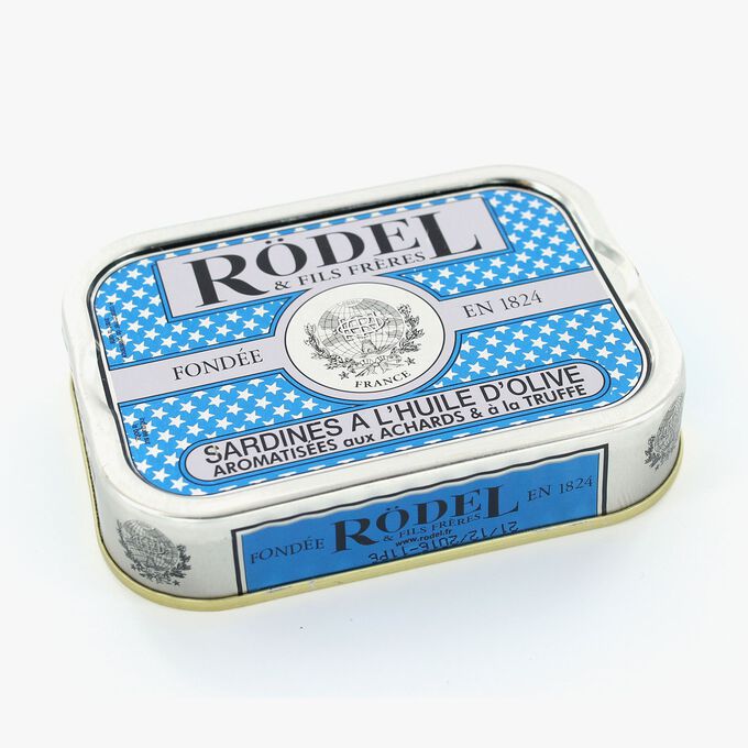 Sardines A L Huile D Olive Aromatisees Aux Achards Et A La Truffe Rodel