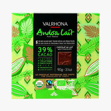 Chocolat Andoa lait pur Pérou, 39% de cacao min Valrhona