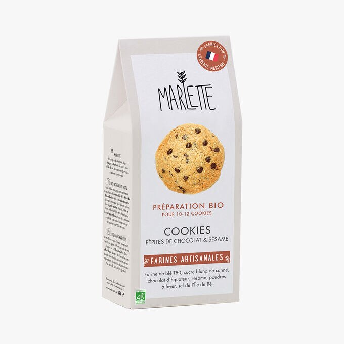 Organic mix for chocolate chip and sesame seed cookies Marlette