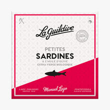 Petites sardines à l'huile d'olive extra vierge biologique La Guildive