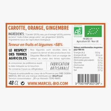 Soupe bio carotte, orange, gingembre Marcel Bio