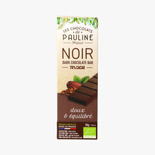 Chocolat noir - 70 % cacao - Doux & équilibré Les Chocolats de Pauline