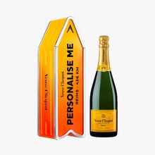 Champagne Veuve Clicquot Brut Carte Jaune édition limitée sous Coffret Arrow Sun orange La Maison Veuve Clicquot