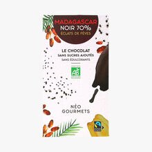 Le chocolat sans sucres ajoutés - Madagascar - Noir 70 % - Éclats de fèves NéoGourmets