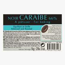 Noir Caraïbe, dark cooking chocolate 66 % Valrhona