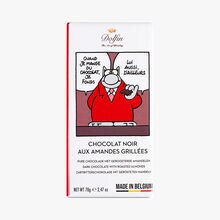 Tablette de chocolat Le Chat, noir-amandes Dolfin
