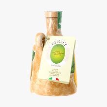 Huile d'olive extra vierge italienne - bouteille décorée Geraci