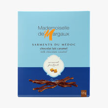 Brins de chocolat au lait aromatisé au caramel Mademoiselle de Margaux