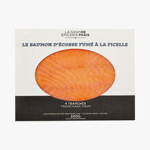 Le saumon d'Écosse fumé à la ficelle - 4 tranches - 200 g La Grande Épicerie de Paris