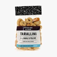 Tarallini à l'huile d'olive - gâteaux secs au poivre Les deux siciles