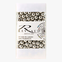 Perles chocolat argentées Reynaud