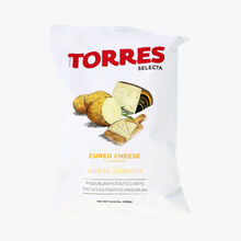 Chips de pommes de terre aromatisées saveur fromage affiné Torres