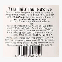 Tarallini with olive oil Les deux siciles