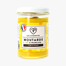 Moutarde bio et française fine et douce Les 3 chouettes