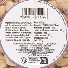 Noix de cajou à la truffe noire tuber melanosporum 1 % Maison Naja
