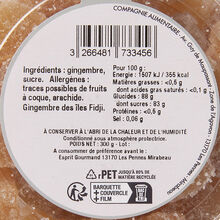 Gingembre confit  Compagnie Alimentaire