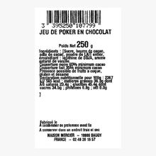 Le poker - Jeu en chocolat pur beurre de cacao Daniel Mercier
