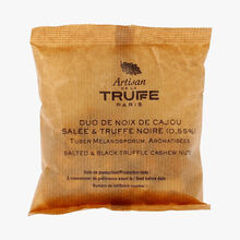 Duo de noix de cajou salée et truffe noire 0,55% (Tuber Melanosporum), aromatisées Artisan de la truffe