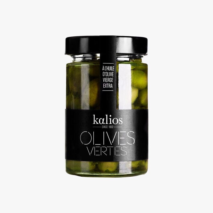 Olives vertes à l'huile d'olive vierge extra Kalios