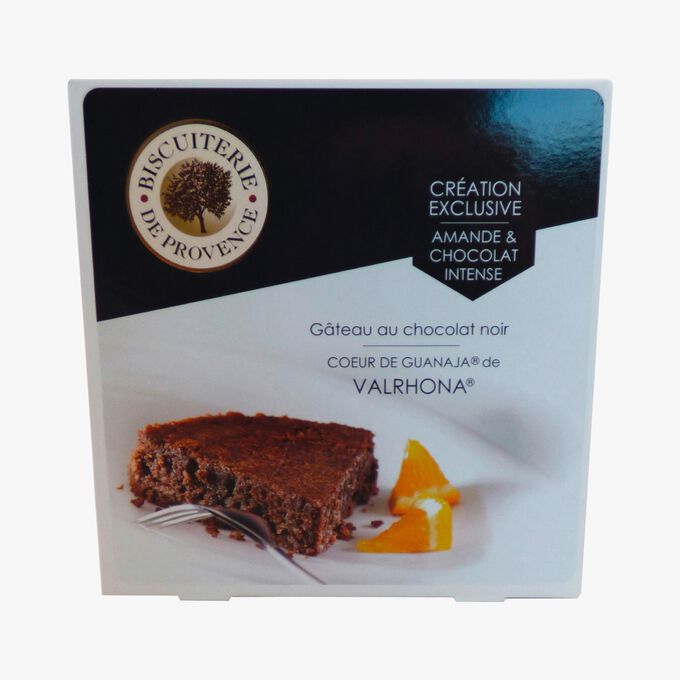Gâteau sans gluten au chocolat noir cœur de Guanaja de Valrhona Biscuiterie de Provence