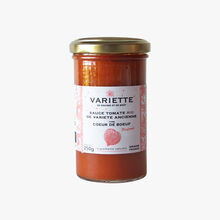 Organic tomato sauce made with beef heart tomatoes Variette