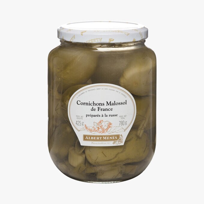 Cornichons Malossol de France Préparés à la Russe Albert Ménès