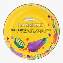 Salade de thon et tian de légumes au vinaigre de xérès Conserverie la Belle-Iloise