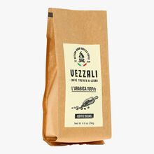 Grains de café torréfiés au feu de bois - 100 % arabica Vezzali