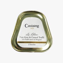 Bloc de 2 tranches de foie gras de canard truffé Castaing