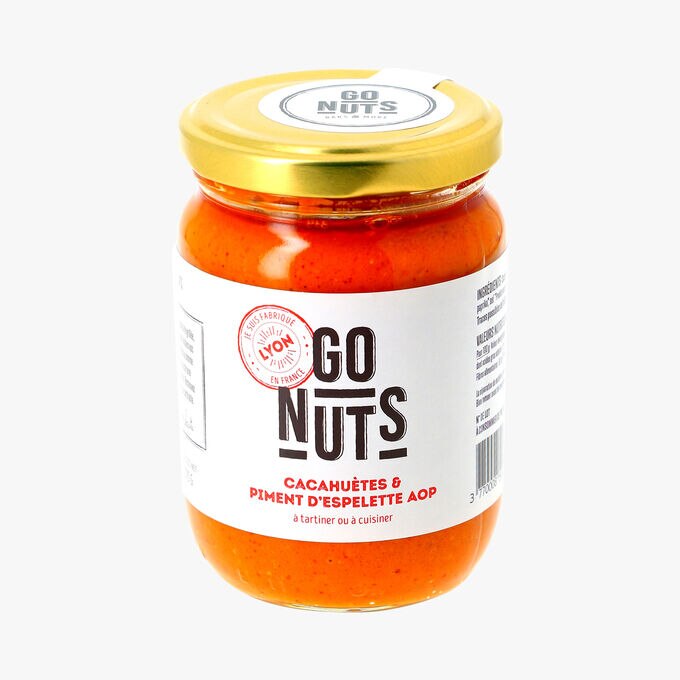Cacahuètes & piment d'Espelette AOP à tartiner ou à cuisiner Go Nuts
