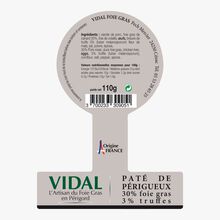 Pâté de Périgueux truffé 30% foie gras Maison Vidal