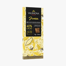 Tablette Jivara, chocolat au lait (40% de cacao minimum, pur beurre de cacao) Valrhona