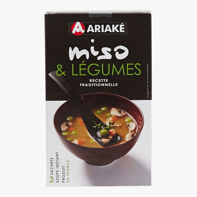 Soupe instant Miso & légumes Ariaké