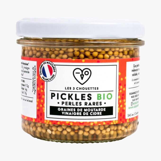 Pickles bio, graines de moutarde, vinaigre de cidre Les 3 chouettes