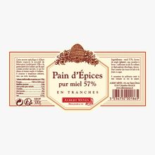 Pain d'Épices pur Miel 57% en tranches Albert Ménès