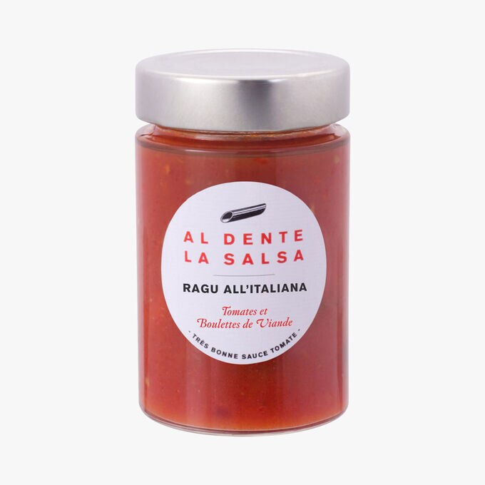 Ragu all'Italiana, tomates et boulettes de viande Al dente la salsa