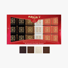 Étui, assortiment de 36 carrés de chocolat Maxim’s de Paris