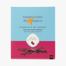 Brins de chocolat noir à l'arôme de framboise Mademoiselle de Margaux