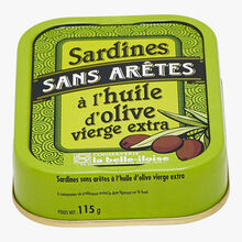 Sardines sans arêtes à l'huile d'olive vierge extra Conserverie la Belle-Iloise