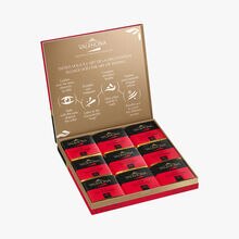 Box of 18 dark chocolate squares, Guanaja Valrhona