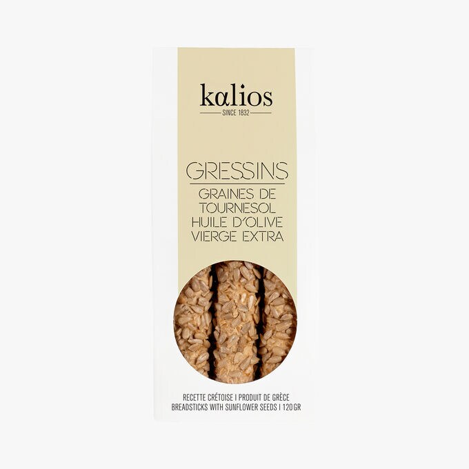 Gressins Graines De Tournesol Huile D Olive Vierge Extra Kalios