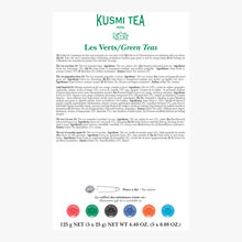 Les Verts coffret de 5 boîtes métal  + pince à thé Kusmi Tea