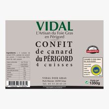 Confit de canard du Périgord - 4 cuisses Vidal