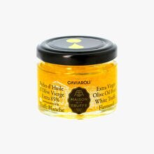 Perles d'huile d'olive extra vierge 85 % aromatisées à la truffe blanche Maison de la Truffe