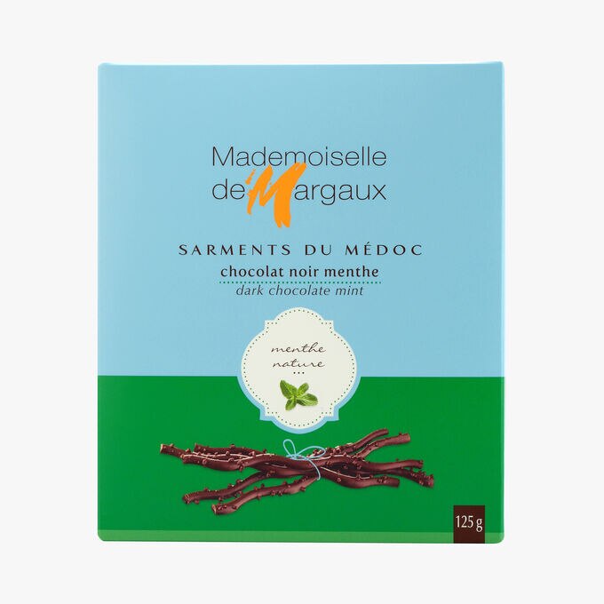 Brins de chocolat noir à l'extrait naturel de menthe Mademoiselle de Margaux