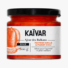 Ajvar des Balkans poivron grillé et piment chili, épicé Kaïvar