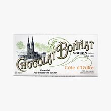 Tablette Côte d’Ivoire Chocolat noir 75% de cacao Bonnat