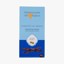 Brins de chocolat au lait aromatisés au caramel Mademoiselle de Margaux