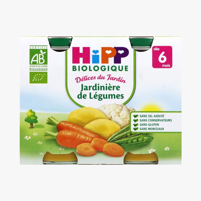 Baby food jars mixed vegetables HiPP